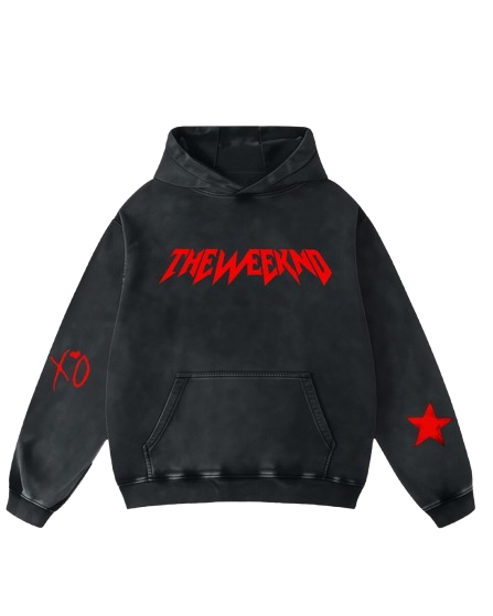 Bold Back Print Hoodie – The Weeknd Inspired Street Fashion