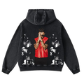 Karan Aujla Inspired Red Vest Graphic Hoodie – Premium Oversized Streetwear
