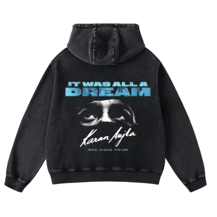 It Was All a Dream – Karan Aujla Premium Oversized Tour Graphic Hoodie