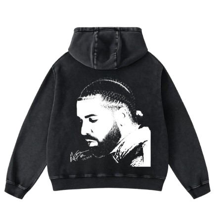 Drake Portrait Print Hoodie