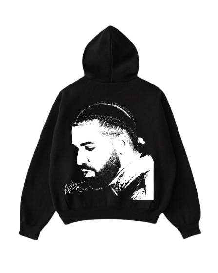 Drake Portrait Print Hoodie