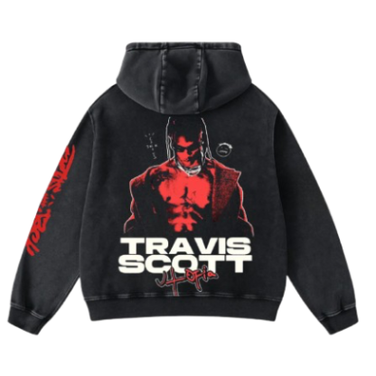 Limited Edition Utopia Inspired Red Graphic Oversized Hoodie