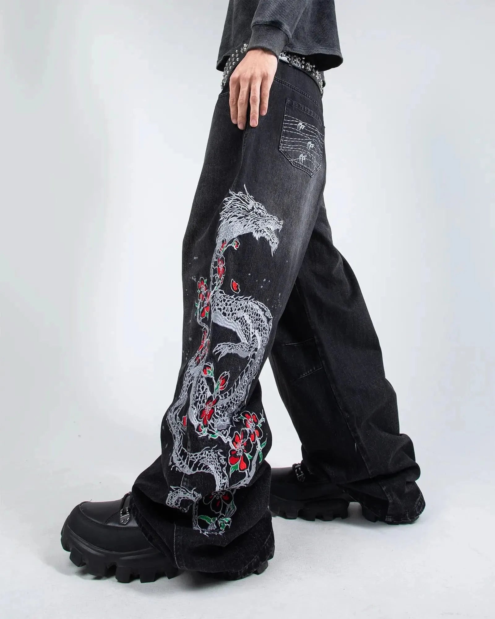 Night Serpent Denim Pants