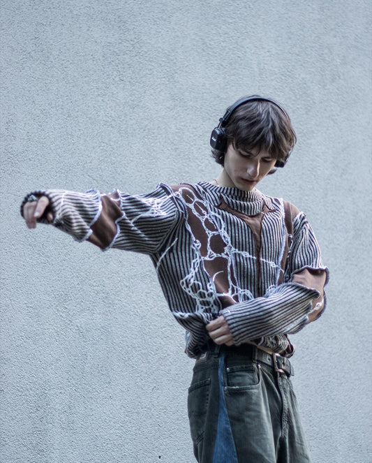 Gridlock Knit Sweatshirt